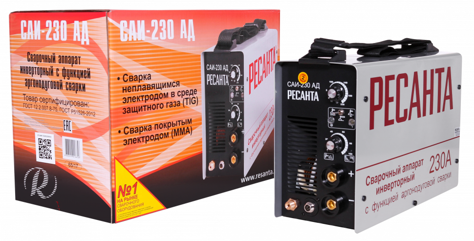 Сварочный аппарат инверторный Ресанта САИ-230 АД (аргонодуговой)