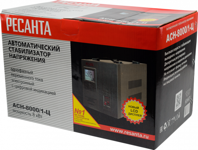 Стабилизатор напряжения РЕСАНТА АСН-8000/1-Ц