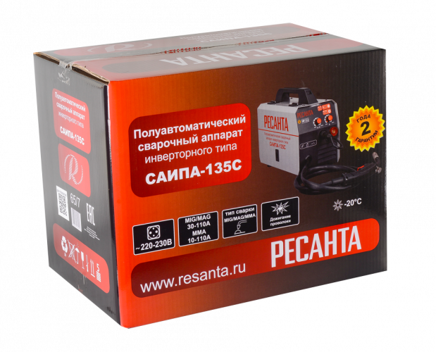 Сварочный полуавтомат Ресанта САИПА-135С (MIG/MAG)