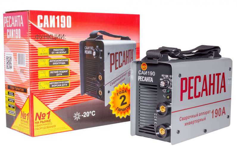 Сварочный аппарат инверторный Ресанта САИ 190