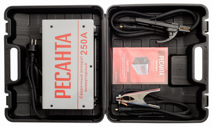 Сварочный аппарат инверторный Ресанта САИ 250 в кейсе
