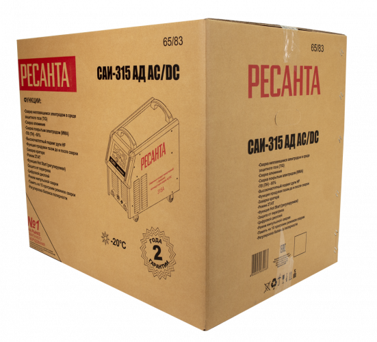 Сварочный аппарат инверторный Ресанта САИ-315 АД (АС/DC)
