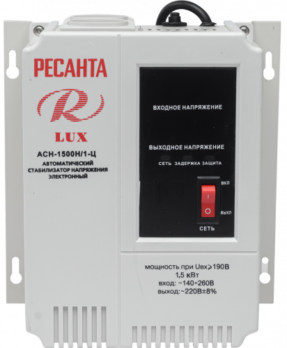 Стабилизатор напряжения серии LUX РЕСАНТА АСН-1500Н/1-Ц