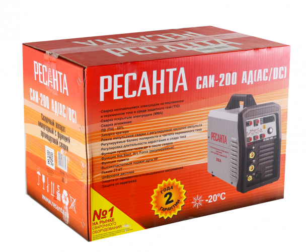 Сварочный аппарат инверторный Ресанта САИ-200АД (АС/DC)