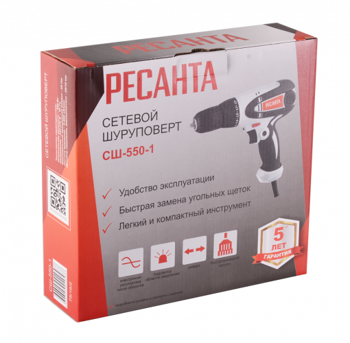 Сетевой шуруповерт Ресанта СШ-550-1
