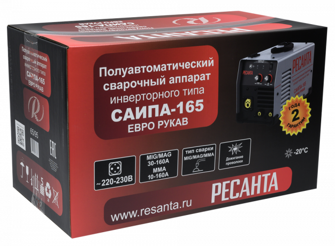 Сварочный полуавтомат Ресанта САИПА-165 Евро рукав (MIG/MAG)